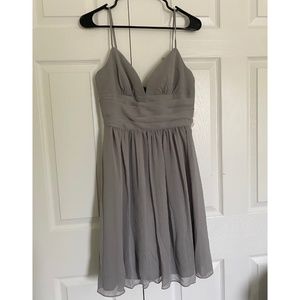 David's Bridal Grey Bridesmaid/Wedding Guest Dress - NEW WITH TAGS - Siz…